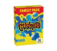 Gushèrs Fruit Snacks Blueberry Grape & Sour Blue Raspberry Pouches I 20's 16oz (453g) I US Import