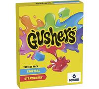 Gushers Strawberry Splash & Tropical Flavored, 4.8 oz, 6Count