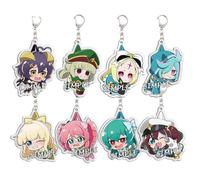 Gushing Over Magic Girls Figure Keychain Cute Figure Cosplay Accessories Chain Jewellery - Acryl Multicolore 8 Pieces