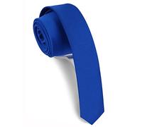 Gusleson Skinny Work Ties Men Solid Royal Blue Tie Slim Necktie Boys Gift (UK0801-07)