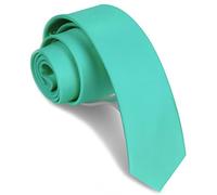 Gusleson Solid Slim Wedding Ties for Men Silk Aqua Tie 6cm Thin Plain Necktie (UK0973-42)