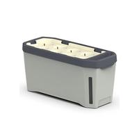 GUSTA GARDEN Harry Herbs 4-in-1 Herb Pot, Light Grey, Plant Pot with Watering System, 0.5 L Water Tank and 5 L Earth Volume, for Indoor and Outdoor Use