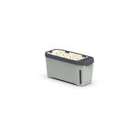 GUSTA GARDEN Harry Herbs 4-in-1 Herb Pot, Light Grey, Plant Pot with Watering System, 0.5 L Water Tank and 5 L Earth Volume, for Indoor and Outdoor Use