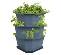 GUSTA GARDEN Paul Potato Tower 3-Tier blue - Raised Bed Tower - Garden & Balcony - Pest protection - 0.2m² - 56L Soil Capacity