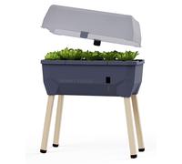 Gusta Garden Sammy Salad Raised bed anthracite - Raised Bed for Balcony & Garden - Removable Lid & Self-Watering System - 15L Water Reservoir & 40L Soil Capacity