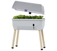 Gusta Garden Sammy Salad Raised Bed for Salad Growing, with Water Tank - Light Grey with cover