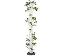 Gusta Garden Sissi Strawberry Planter Pot, Raised Bed Tower For Strawberries, 10-Level Infinity, 185 Cm, 25 L Soil, White