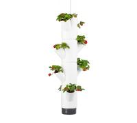 Gusta Garden Sissi Strawberry Planter Pot, Raised Bed Tower For Strawberries, 4-Level Hanging, 77 Cm, 10 L Soil, White