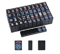 GUSTARIA American Mahjong Tiles (1.2”,Tiles Only), 166 Mahjong Tile Set with Black Color (Tiles Only)