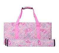 GUSTARIA Empty Mahjong Bag, Pink Printed American Mahjong Bag with Two Wrappers (Case Only)