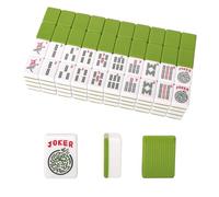 GUSTARIA Set of American Mahjong Tiles, 166 American Mahjong Tiles with Green Color(1.2”,Tiles Only Set)