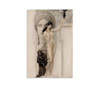 Gustav Klimt - Allegory of Sculpture - 1889, Painter Art Poster Canvas Printing Decorative Painting; Unframe; 16x24inch(40x60cm)