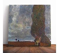 Gustav Klimt Approaching a Thunderstorm Canvas Print | Gallery Wrapped 30mm Frame Wall Art | 20x20 inches | Ready to Hang | Contemporary Picture | Living Room Bedroom Lounge Office
