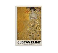 Gustav-Klimt Art Print Portrait of A-dele Bloch-Bauer I 1907 Posters Art Print Wall Photo Paint Poster Hanging Picture Family Decor 20x30inch(50x75cm)