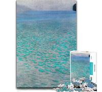 Gustav Klimt Attersee Adult Wooden Jigsaw Puzzle | Festive puzzle present: activity for family time on weekends.