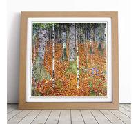 Gustav Klimt Birch Forest | Framed Wall Art Print | Modern Home Decor Picture | Ready to Hang Artwork for Living Room, Bedroom, Kitchen or Office | Multiple Sizes