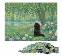 Gustav Klimt Cat Garden Wooden Jigsaw Puzzle 1000 Pieces, Adult Puzzle