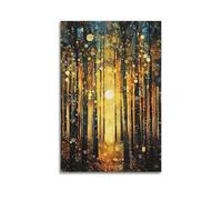 Guṡtav Klimt Decorative Posters《Sun Forest Trees》 Art Canvas Decor Wall Print Photo Home Modern Decoratives 16x24inch