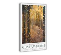 Gustav Klimt Exhibition Poster, The Flower Garden (1) Canvas Poster Wall Art Decor Print Picture Paintings for Living Room Bedroom Decoration 12x18inch(30x45cm)