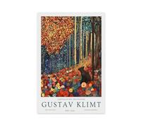 Gustav Klimt Exhibition Poster, The Flower Garden (16) Canvas Poster Bedroom Decor Landscape Office Room Decor Gift 12x18inch(30x45cm)