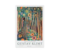 Gustav Klimt Exhibition Poster, The Flower Garden (18) Canvas Poster Wall Art Decor Print Picture Paintings for Living Room Bedroom Decoration 12x18inch(30x45cm)