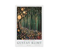 Gustav Klimt Exhibition Poster, The Flower Garden (27) Canvas Poster Wall Art Decor Print Picture Paintings for Living Room Bedroom Decoration 20x30inch(50x75cm)