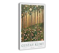 Gustav Klimt Exhibition Poster, The Flower Garden (32) Canvas Poster Bedroom Decor Landscape Office Room Decor Gift 20x30inch(50x75cm)