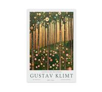 Gustav Klimt Exhibition Poster, The Flower Garden (32) Canvas Poster Wall Art Decor Print Picture Paintings for Living Room Bedroom Decoration 08x12inch(20x30cm)