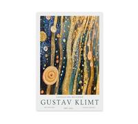 Gustav Klimt Exhibition Poster, The Flower Garden (37) Canvas Poster Wall Art Decor Print Picture Paintings for Living Room Bedroom Decoration 24x36inch(60x90cm)