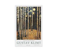 Gustav Klimt Exhibition Poster, The Flower Garden (48) Canvas Poster Wall Art Decor Print Picture Paintings for Living Room Bedroom Decoration 12x18inch(30x45cm)
