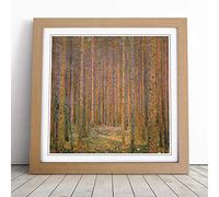 Gustav Klimt Fir Tree Forest Tannenwald II | Framed Wall Art Print | Modern Home Decor Picture | Ready to Hang Artwork for Living Room, Bedroom, Kitchen or Office | Multiple Sizes