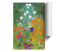 Gustav Klimt Flower Garden | Unframed Wall Art Print | Ready to Frame Poster | Modern Home Decor Picture | Artwork for Living Room, Bedroom, Kitchen or Office | A1 (59.4x84.1 cm)
