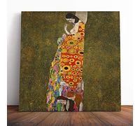 Gustav Klimt Hope II Canvas Print | Gallery Wrapped 30mm Frame Wall Art | 20x20 inches | Ready to Hang | Contemporary Picture | Living Room Bedroom Lounge Office