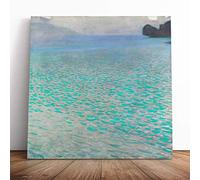 Gustav Klimt Lake Attersee 3 | Canvas Wall Art Print | Framed & Ready to Hang Picture | Modern Home Decor for Living Room, Bedroom, Kitchen or Office | 30x30 Inches