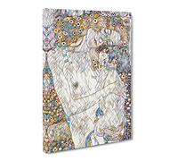 Gustav Klimt Mother And Child Baby Modern Bg Canvas Print | Gallery Wrapped 30mm Frame Wall Art | 20x14 inches | Ready to Hang | Modern People Picture | Living Room Bedroom Lounge Office