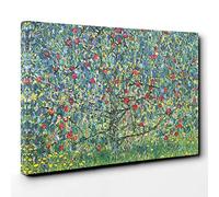 Gustav Klimt Orchard with Roses Canvas Print | Gallery Wrapped 30mm Frame Wall Art | 30x20 inches | Ready to Hang | Modern Floral Picture | Living Room Bedroom Lounge Office