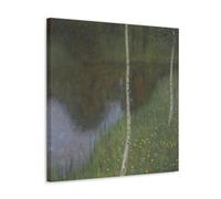 Gustav Klimt Painter Work(Lakeshore with Birches)poster Picture Print Canvas Wall Paint Arts Decor Modern Home Artworks Gift Idea 16x16inch(40x40cm)