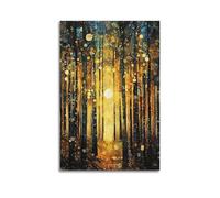 Gustav Klimt Painting Art《Sun Forest Trees》Poster Cool Art Wall Art Paintings Canvas Prints Hanging Art Home Decor Gifts Creative Ideas 24x36inch(60x90cm)