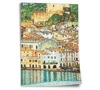 Gustav Klimt Poster: Malcesine on Lake Garda (1913), unframed art print, mural - A4, A3, A2, A1, A0, XXL - living room, bedroom, kitchen, decoration