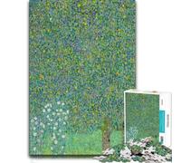 Gustav Klimt Rosebushes Wooden Jigsaw Puzzle 500 Pieces, Adult Puzzle | Puzzle for Adults: screen-free home activity alone or together.