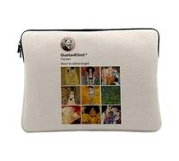 Gustav Klimt Social Networks Painter 10 Inch Protective Case for Laptop and Tablet - Printed in France - Linen Look