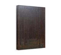 Gustav Klimt Tannenwald Pine Forest Landscape - Canvas Wall Art Print 9x12inch 23x30cm (Vertical) / 1.25inch 3.175cm