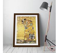 Gustav Klimt The Embrace Framed Wall Art Picture Print - A3 - Walnut Frame