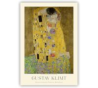 Gustav Klimt The Kiss Poster Classic Abstract Canvas Wall Art Gustav Klimt Prints Gustav Klimt Painting For Home Decor Pictures 40x60cm No Frame