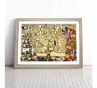 Gustav Klimt The Tree of Life Framed Wall Art Print Oak A2