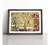 Gustav Klimt The Tree of Life Framed Wall Art Print Walnut A2