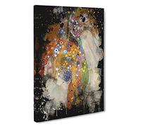 Gustav Klimt Water Canvas Print for Living Room Bedroom Home Office Décor, Wall Art Picture Ready to Hang, 30 x 20 Inch (76 x 50 cm)