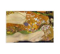 Gustav Klimt Water Serpents Canvas Poster Bedroom Decor Landscape Office Room Decor Gift 12x18inch(30x45cm)