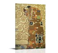 Gustav Klimt Works《The Embrace》Printing Posters Simple Modern Canvas Wall Art Decorative Picture Prints for Indoor Household 24x36inch(60x90cm)