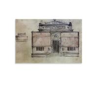 Gustav Klimt's Design for The Secession Building Poster (2) Art Print Wall Photo Hanging Picture Family Bedroom Decor 12x18inch(30x45cm)